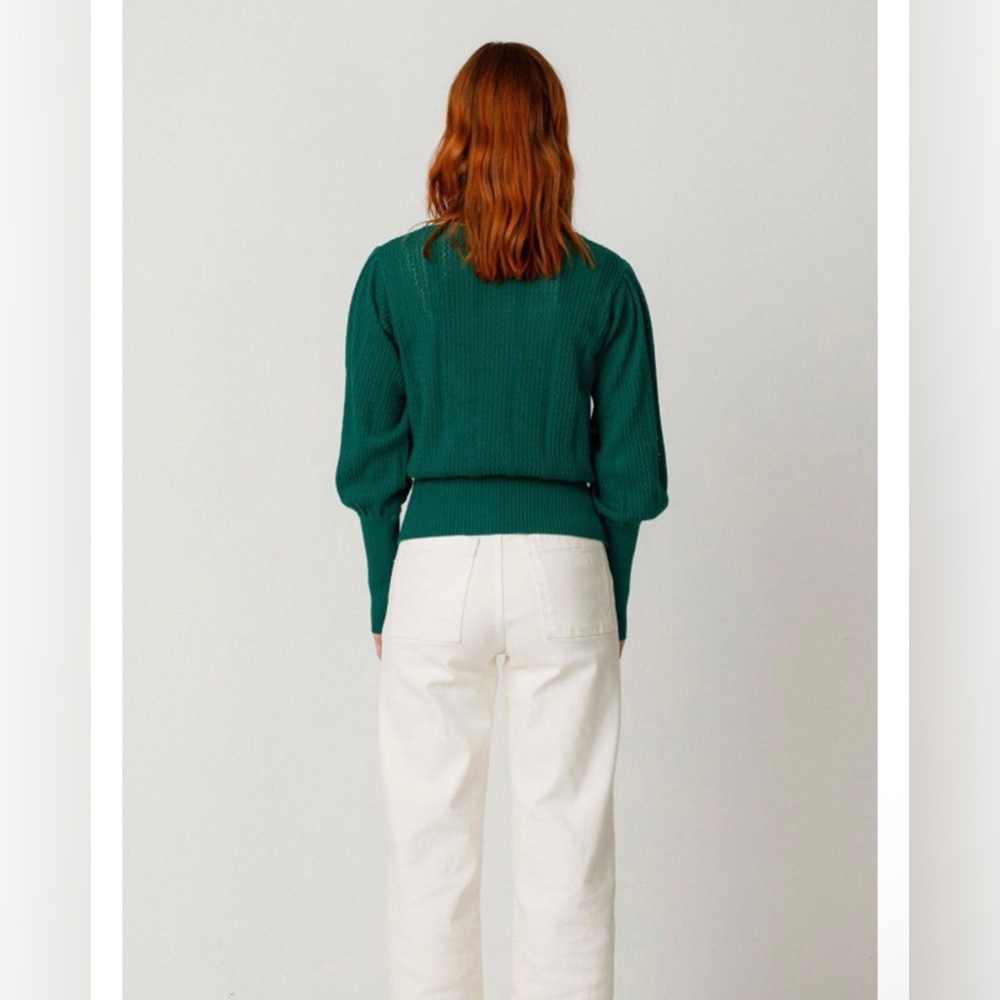 NWT SKFK Dudea Gots Organic Cotton Basil Green Sweater EU 40 | US 6 - Picture 3 of 11